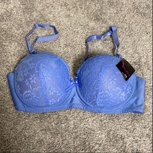 ⭐️2/$44⭐️ Light Blue Lace Demi Bra, 36B